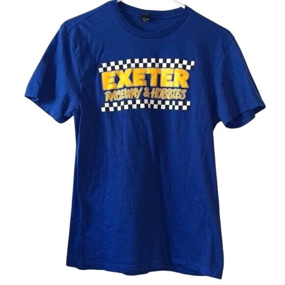 Exeter Raceway & Hobbies Blue Crewneck T-Shirt Size M - Picture 1 of 10